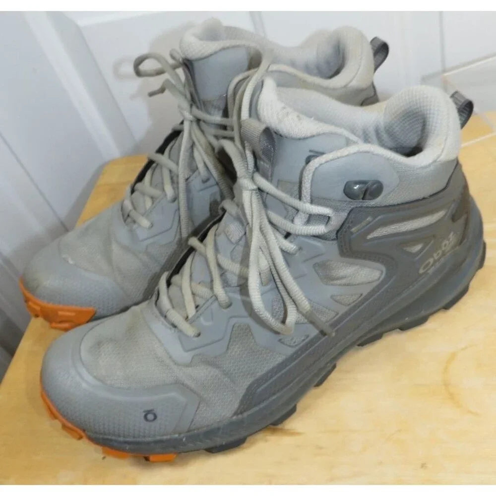 Oboz Katabatic Mid B-DRY Hazy Grey Waterproof Trail Boots Men's Size 8.5